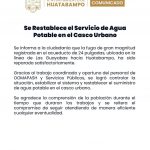 Queda solucionada la MEGA FUGA originada en el ACUEDUCTO de “Las Guayabas”. Infoma Oomapas Huatabampo